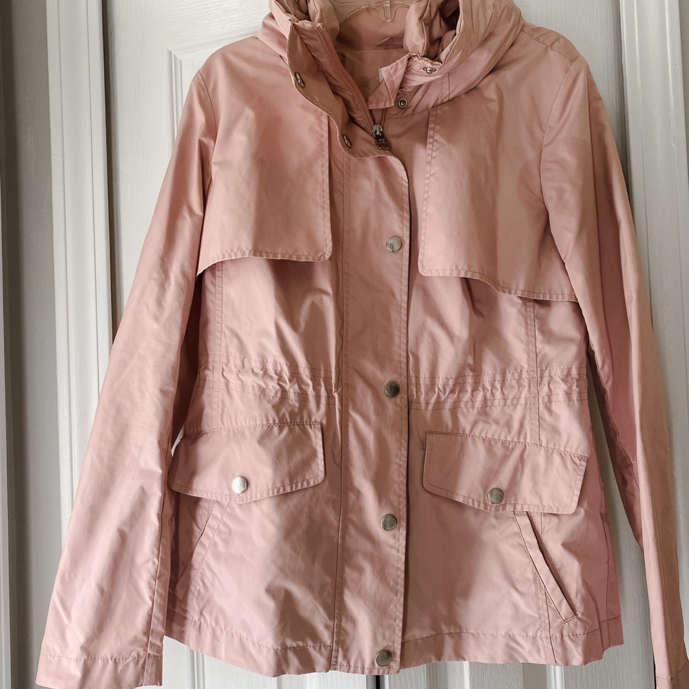 Cole Haan blush pink rain jacket